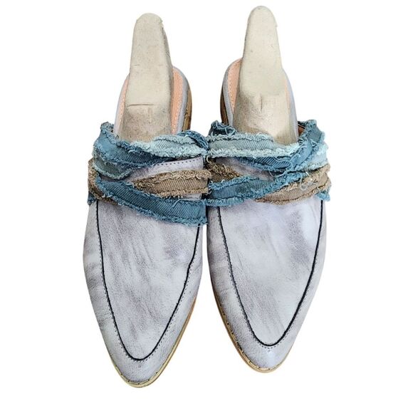 Mi.iM Tilli Mules Gray & Blue Slip On Shoes 7 - Picture 1 of 4